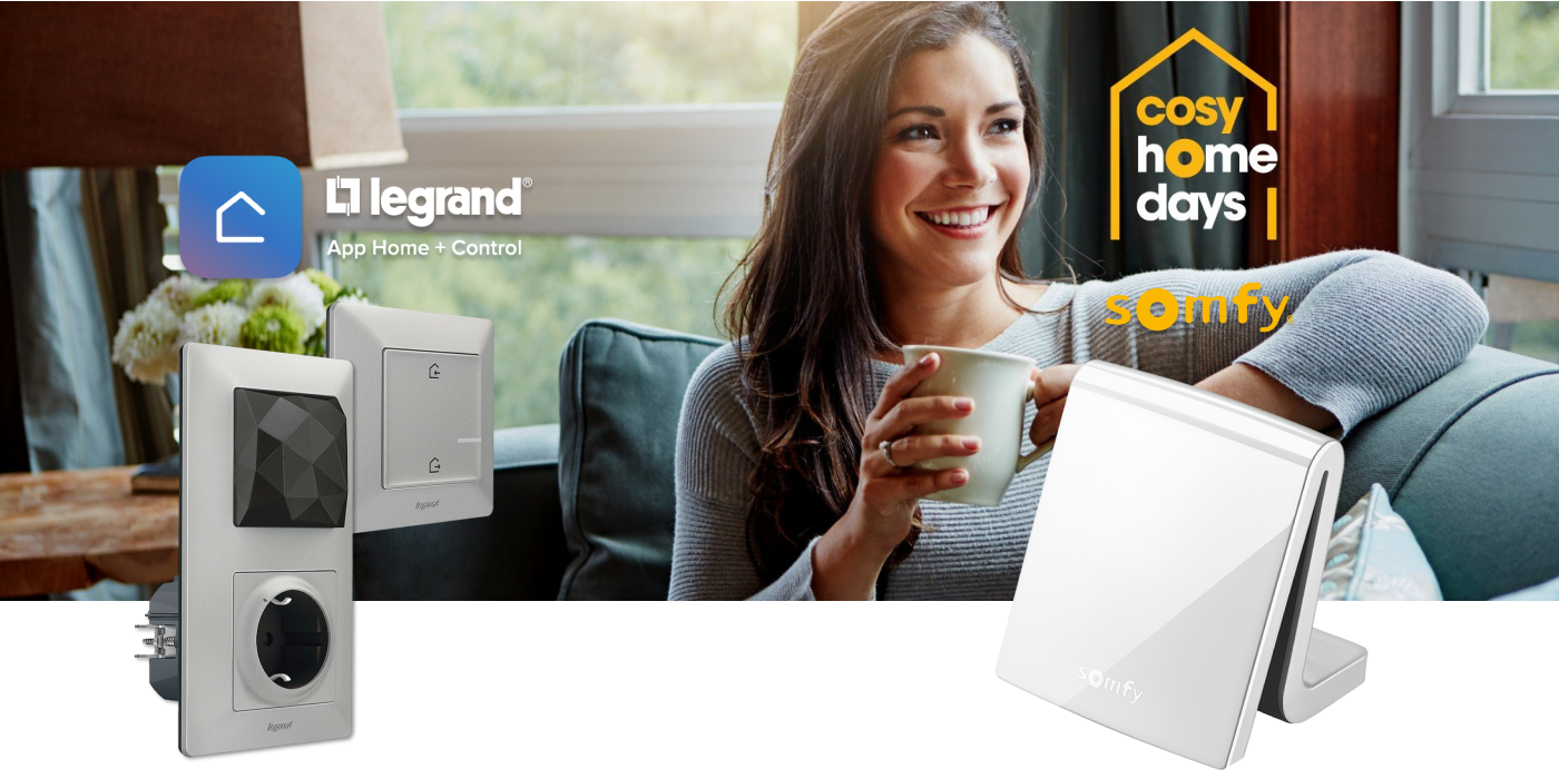 Legrand App Home + Control és Somfy TaHoma – Cosy Home Days
